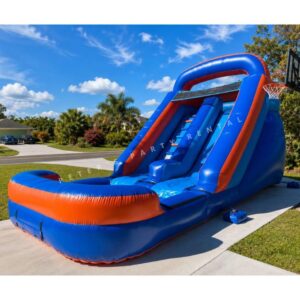 Orange Blue Water Slides Rental - Peters Party Rental