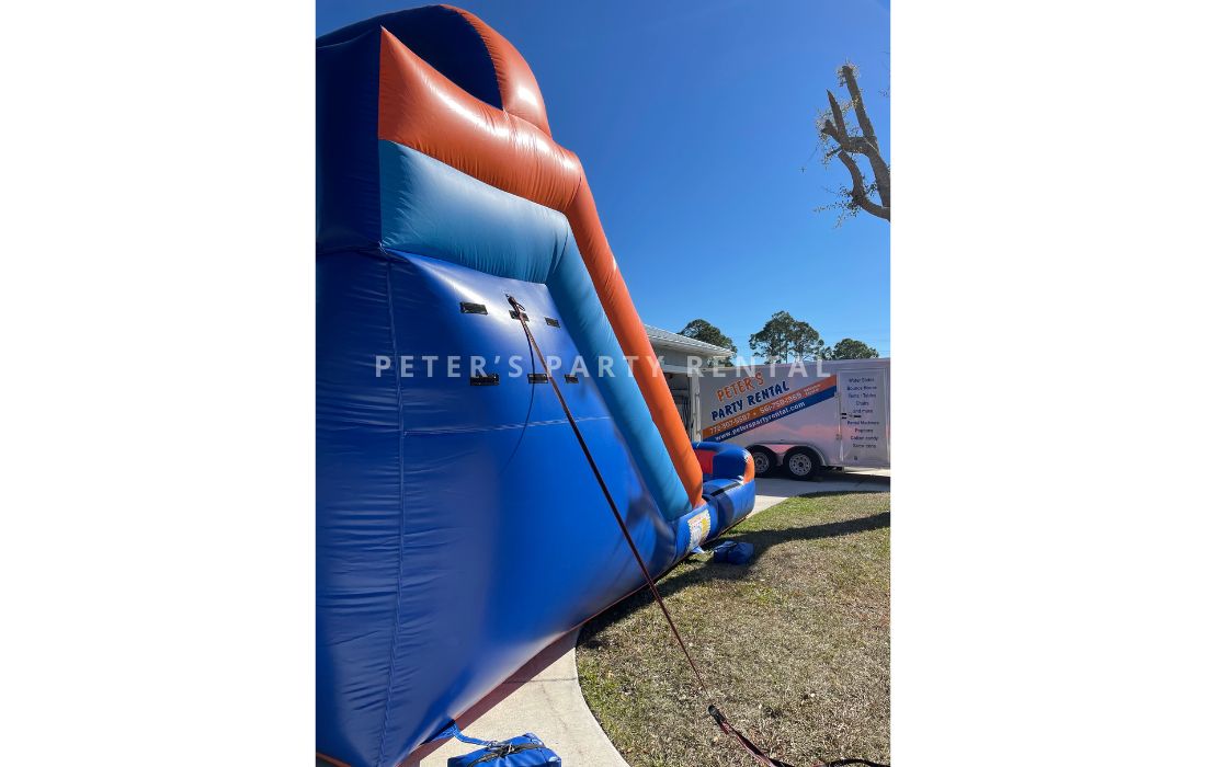 Orange Blue Water Slides Rental - Peters Party Rental