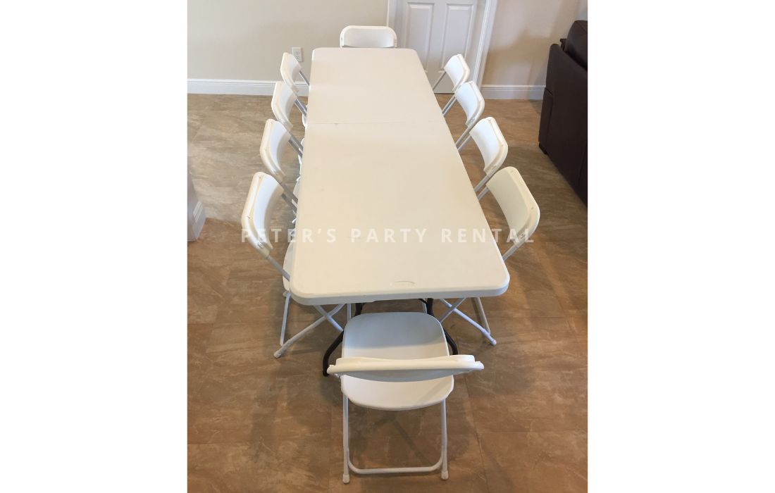Rectangular Table 8ft Rental - Peters Party Rental