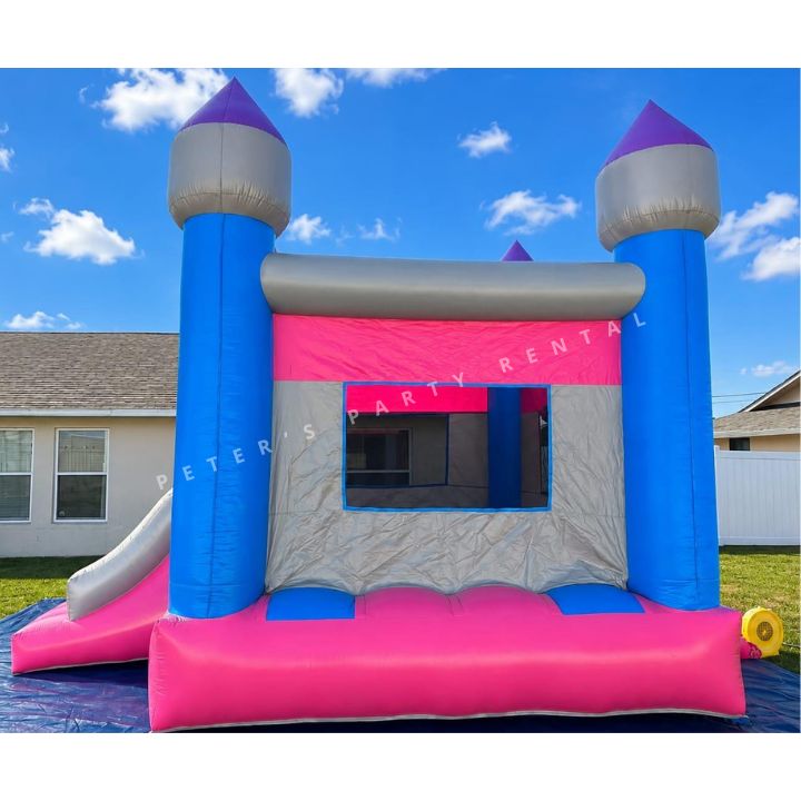 Regular Rosa Castle Bounce House Dry Rental - Peters Party Rental