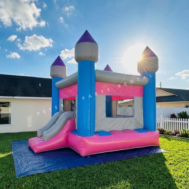 Regular Rosa Castle Bounce House Dry Rental - Peters Party Rental