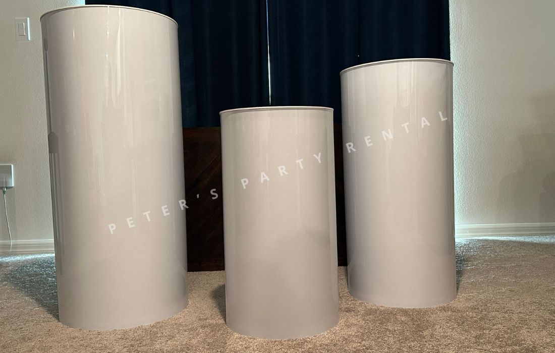 Cylinder Pedestal Stand Rentals - Peters Party Rental