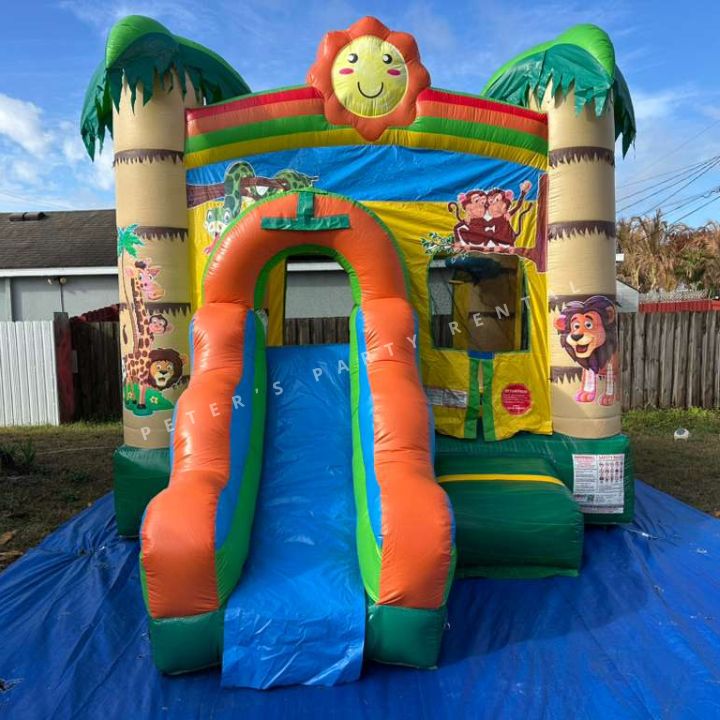 Regular Safari Bounce House Dry Rental - Peters Party Rental